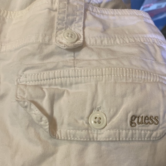 Guess Jeans Womens White Cotton Blend Mid Rise Bermuda Shorts Plus Size 32 - Picture 9 of 10